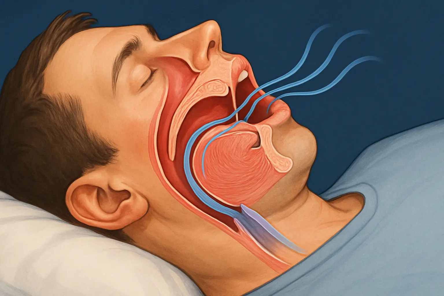 Mouth Breathing and Snoring - breathing patterns illustration