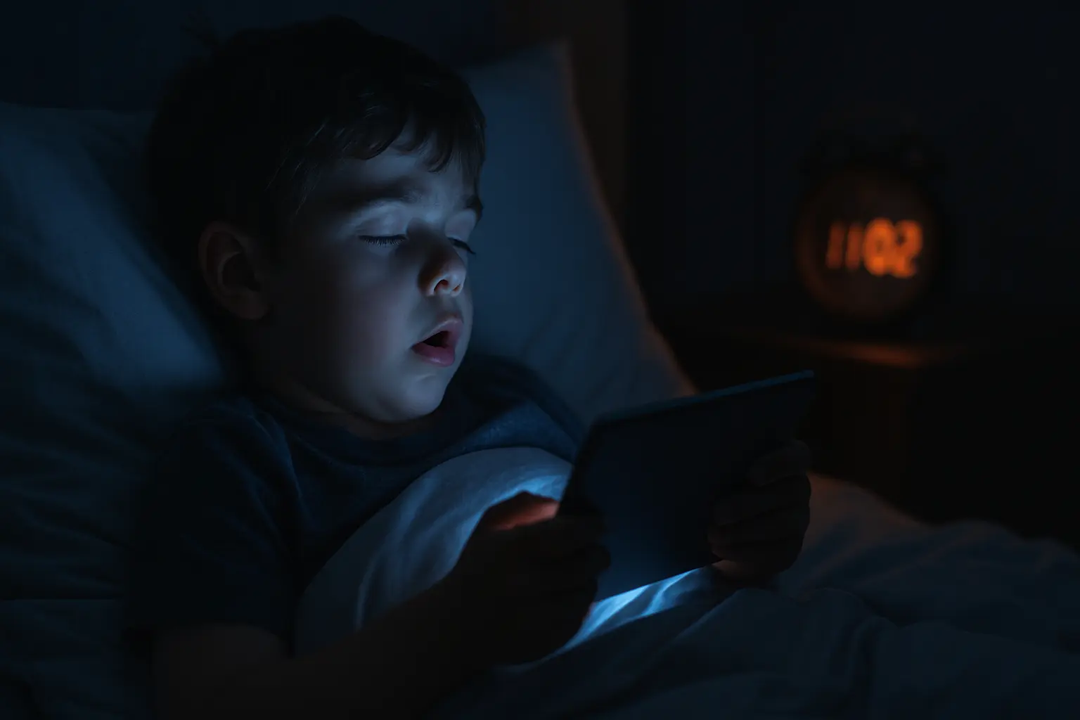 Screen Time and Pediatric Snoring - digital health illustration