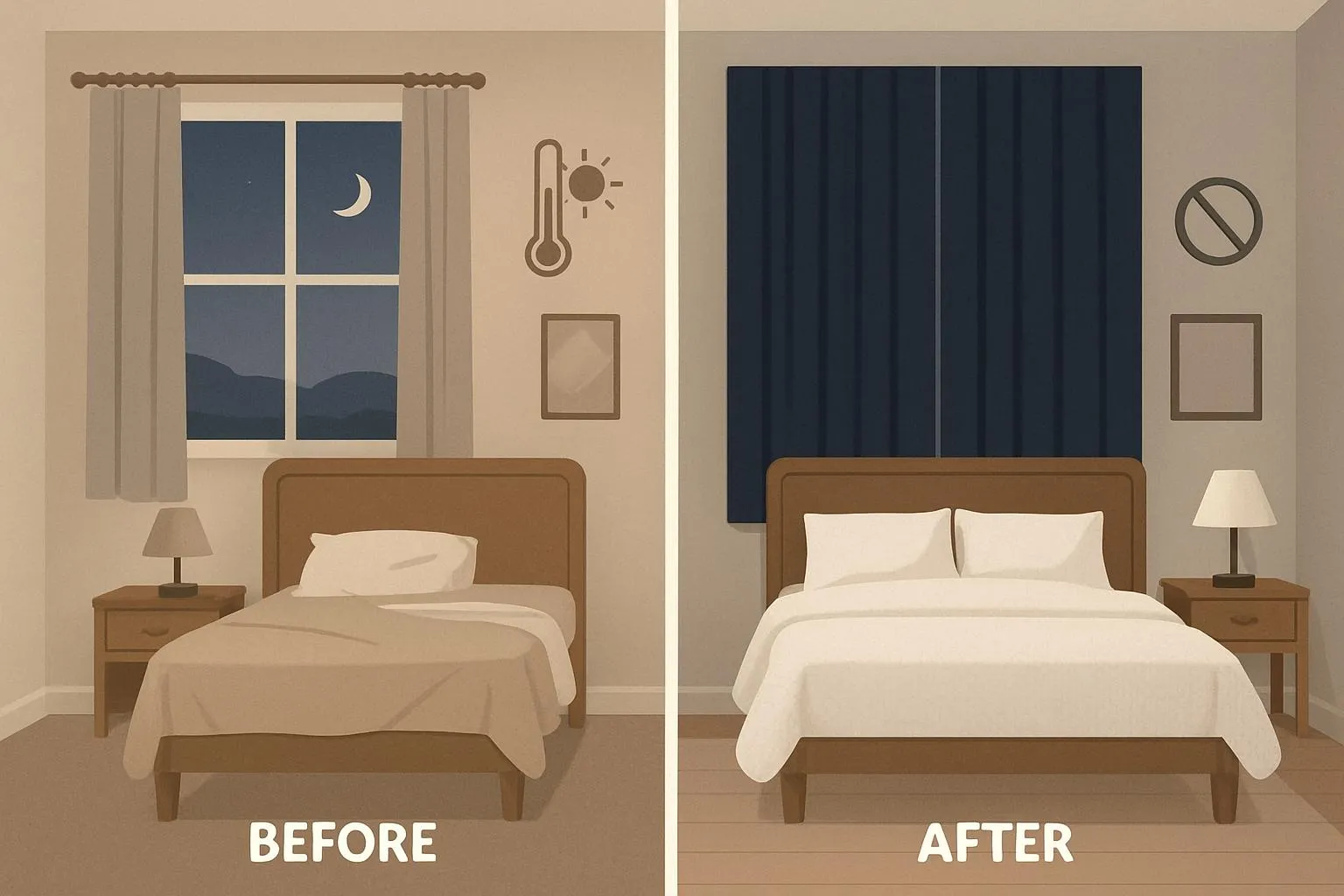 Bedroom Environment Makeover: Creating the Ultimate Sleep Sanctuary - sleep health article illustration
