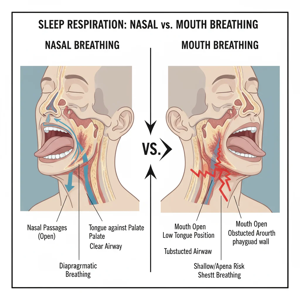 Scientific comparison of mouth breathing vs nasal breathing during sleep