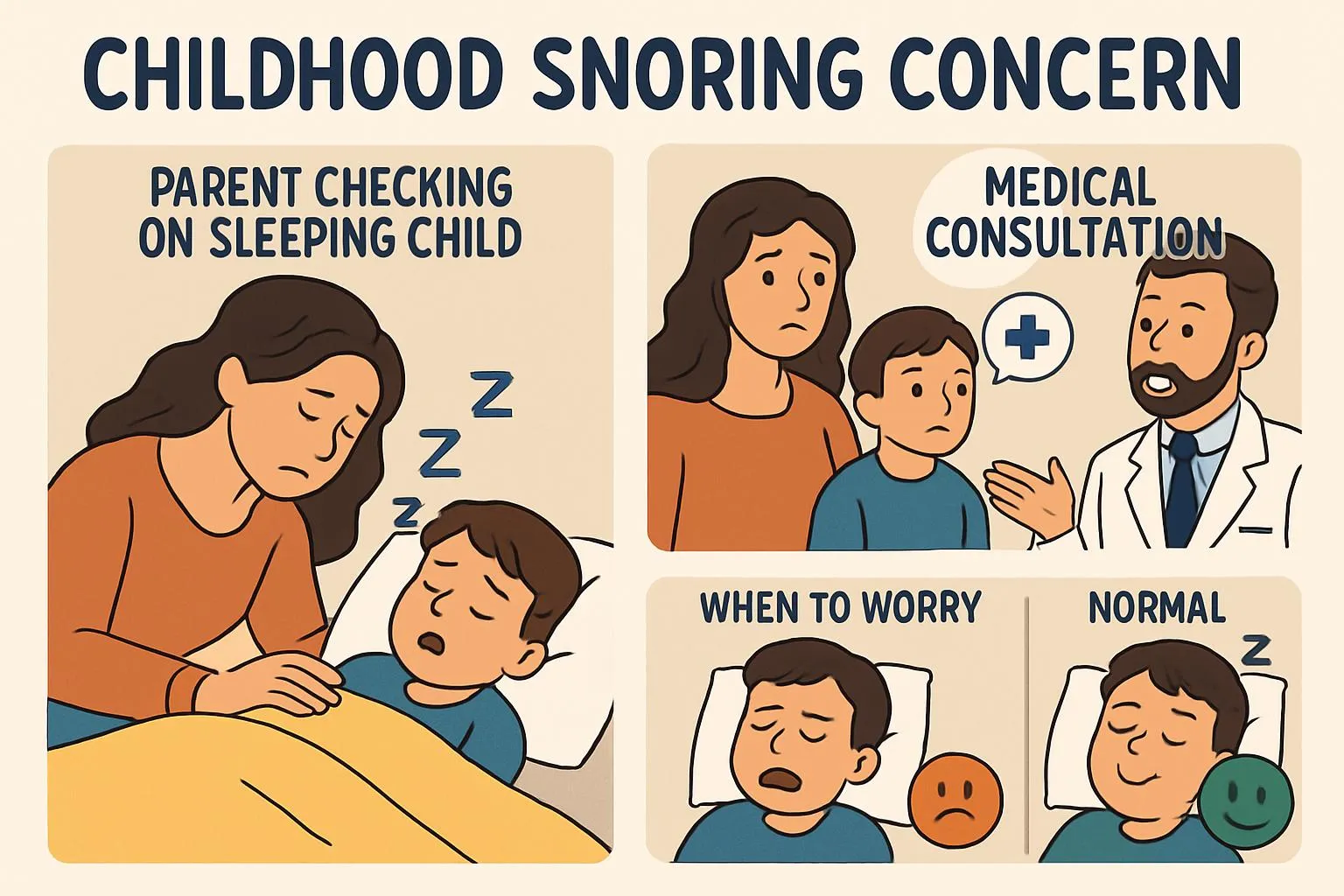 Childhood Snoring: When Should Parents Be Concerned? - sleep health article illustration