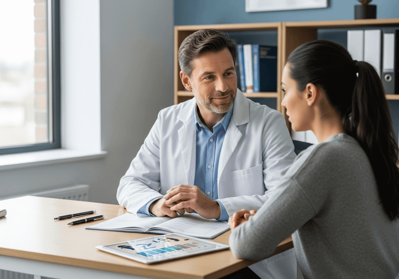 Doctor consulting patient