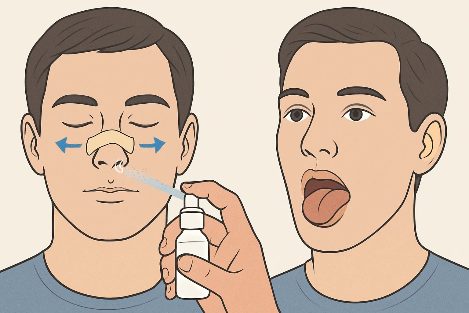 Nasal clearance and throat exercises