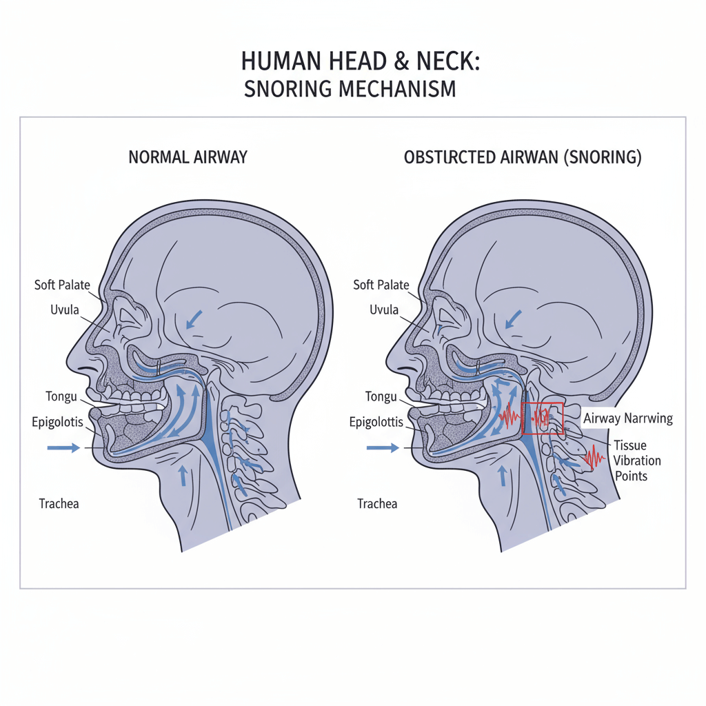 Snoring Anatomy Professional Diagram
