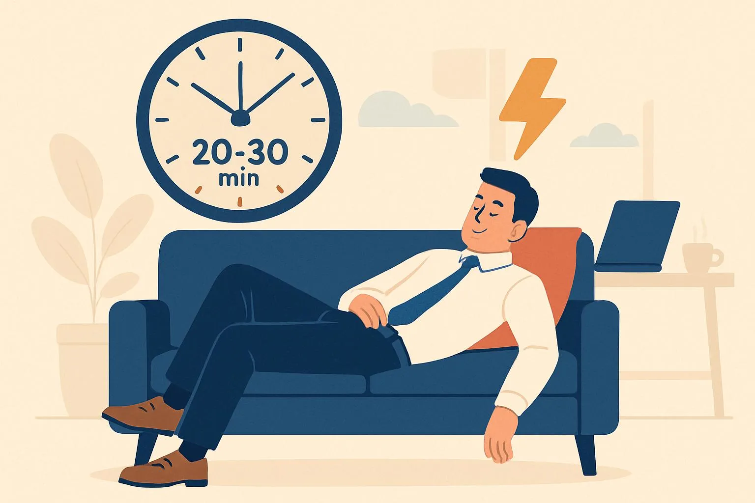 The Art of Power Napping: Defeating Afternoon Fatigue - sleep health article illustration